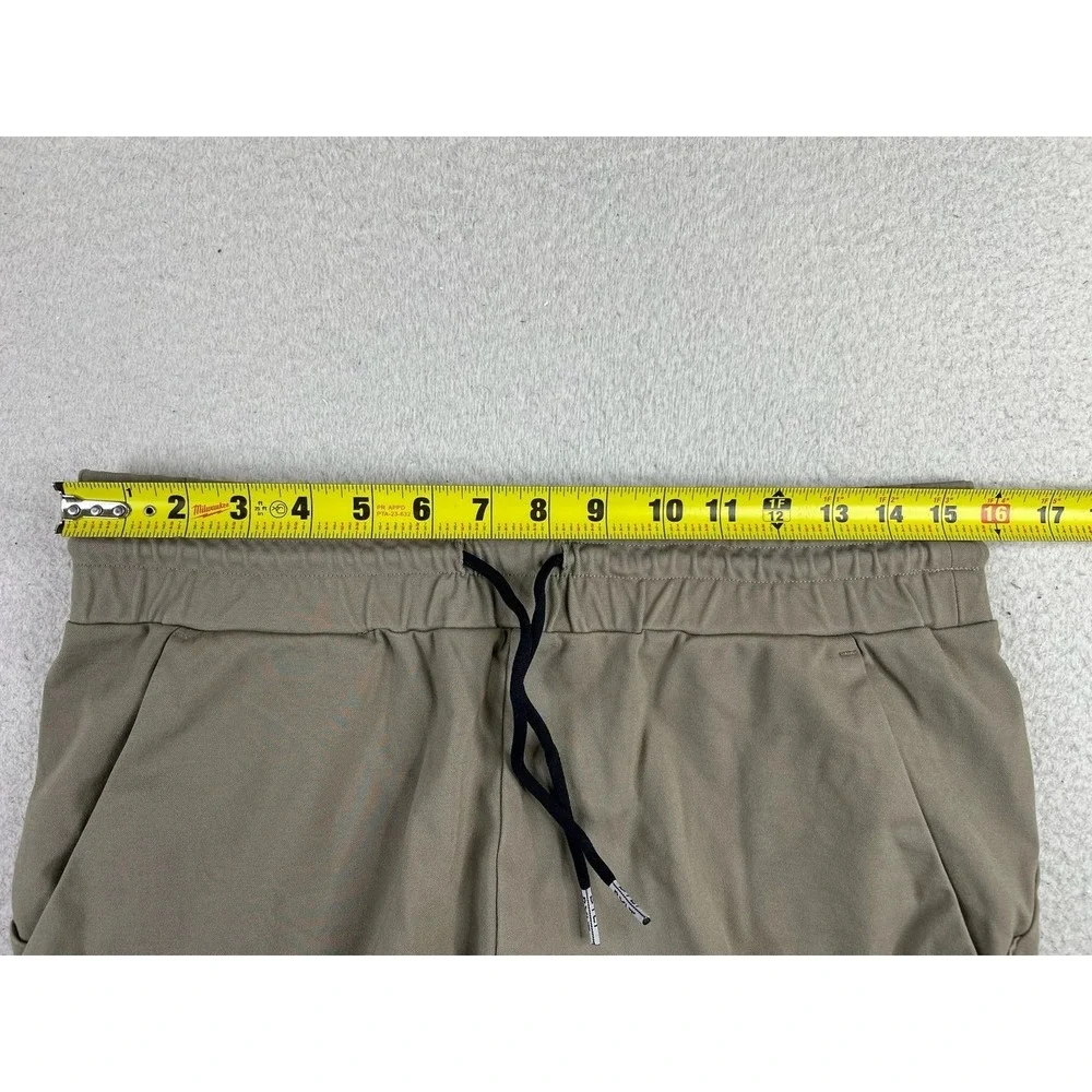 BYLT Jogger Pants Mens Medium Beige Premium Basics Elastic Waist Stretch Pockets
